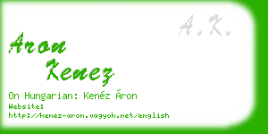 aron kenez business card